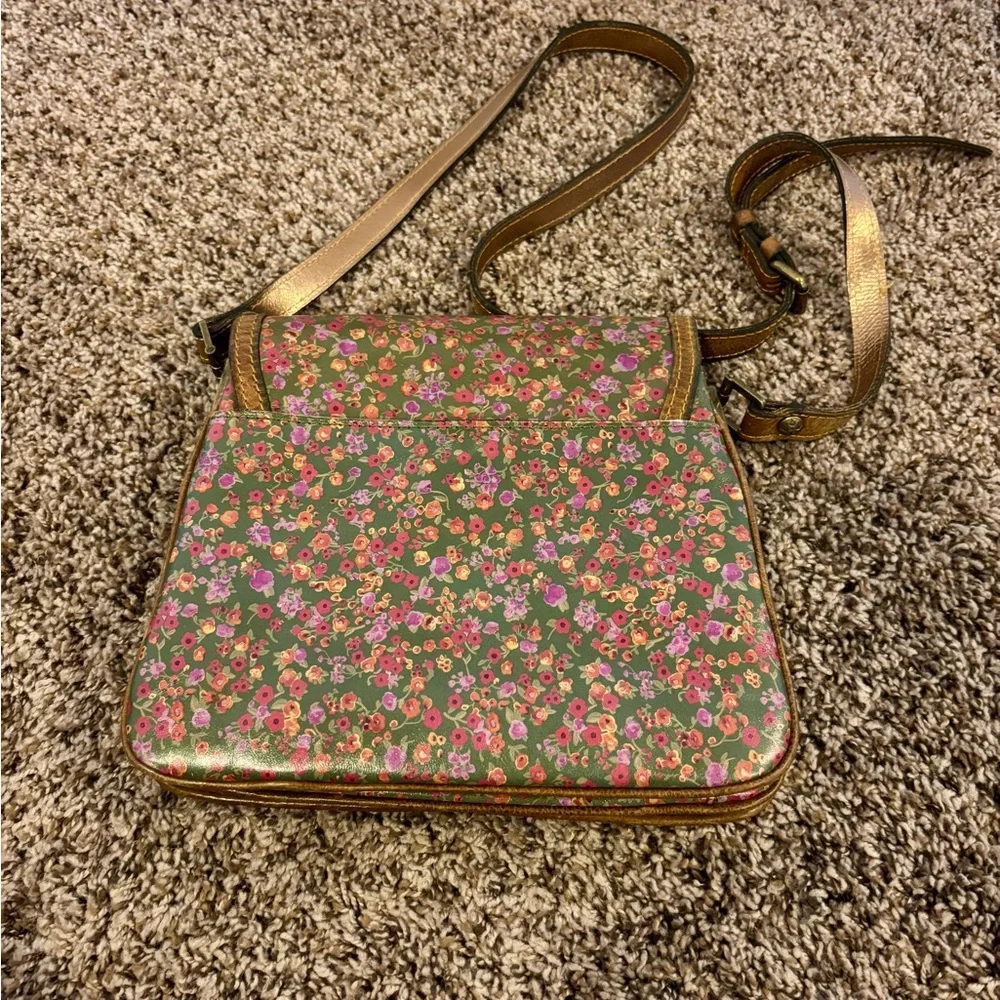 Patricia Nash Floral Brown Crossbody Bag - Picture 7 of 10